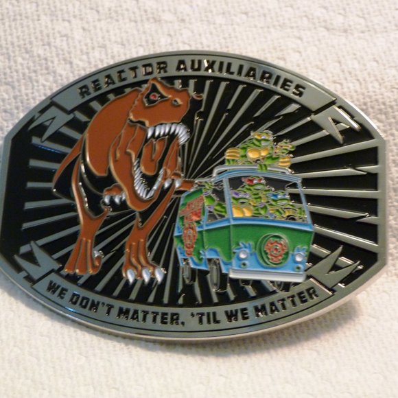 T-Rex Dinosaur Ninja Turtles Mystery Machine Box Frame Belt Buckle US DOD Coins - Picture 3 of 9